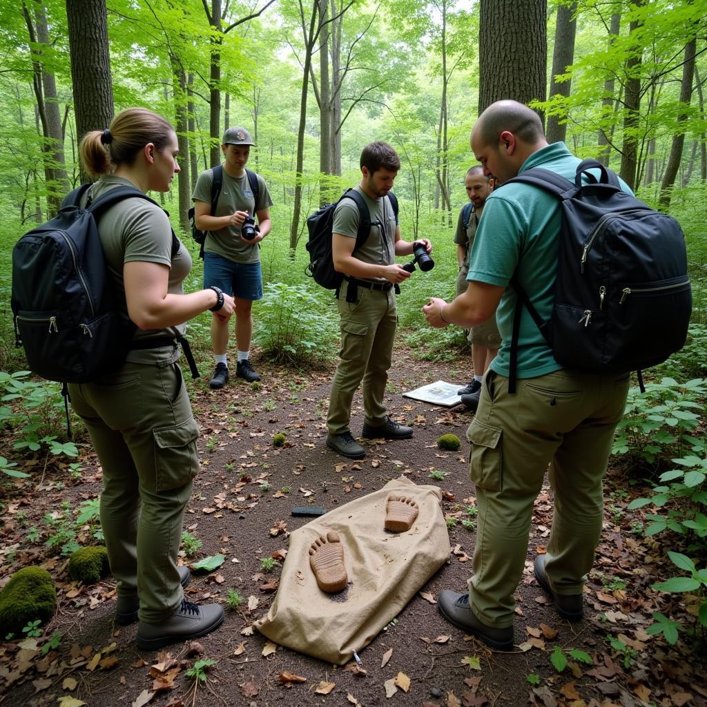 BBRI Field Research Team Collecting Evidence