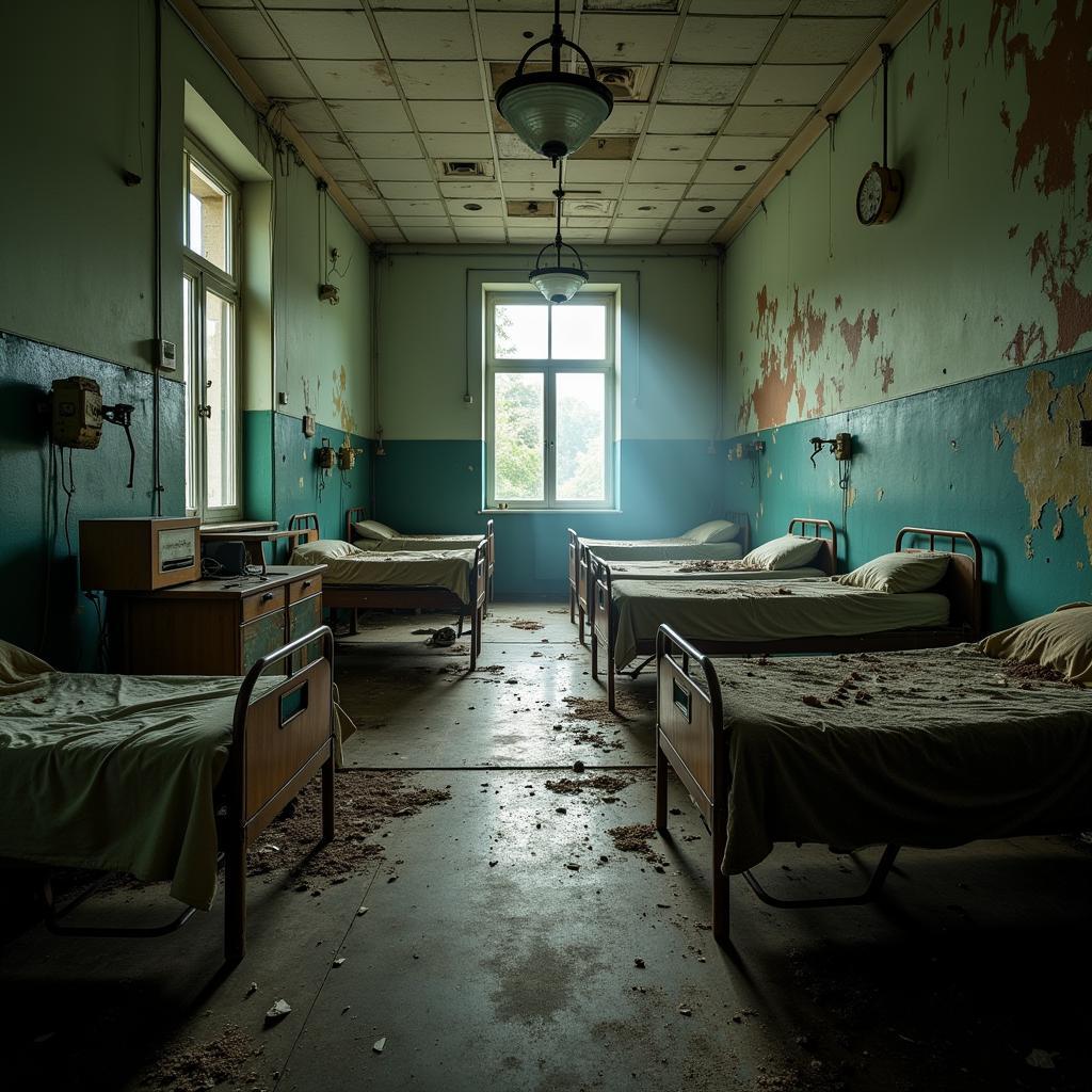 Abandoned ward in Belton Research Hospital