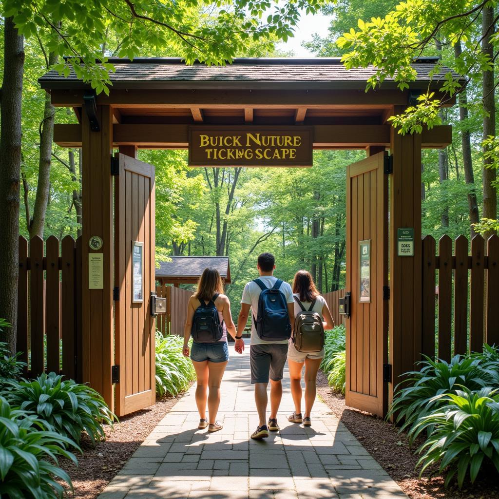 Visitors entering Bernheim Arboretum & Research Forest