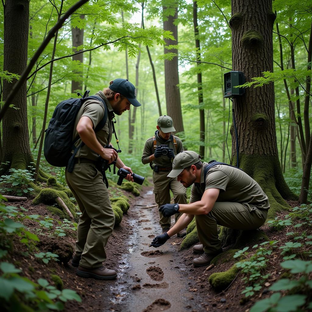 Bigfoot Researchers Conducting Fieldwork