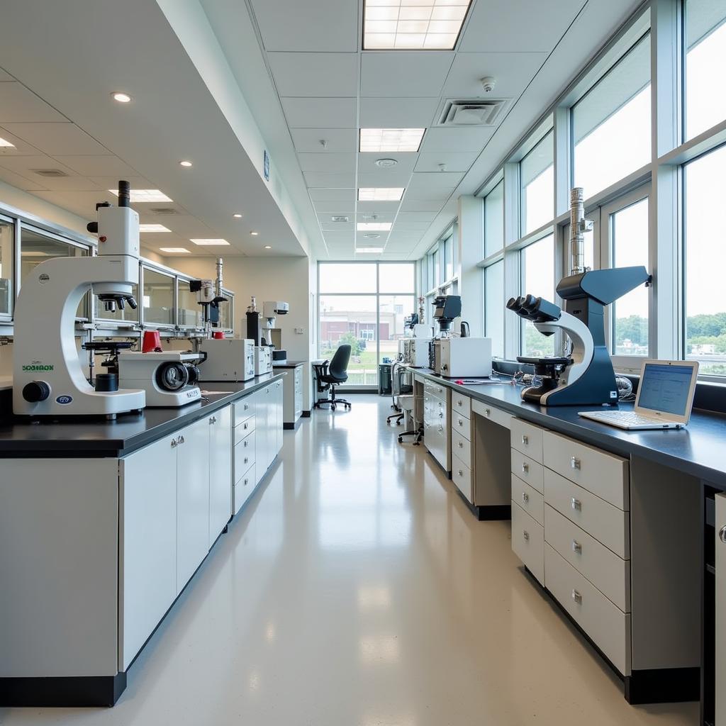 Advanced laboratory equipment in the University of Miami's Biomedical Research Building