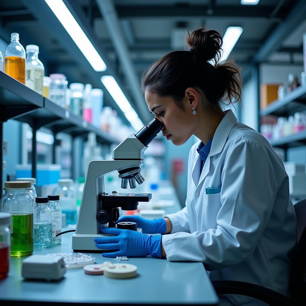 Biotech Research Lab Scientist at Work