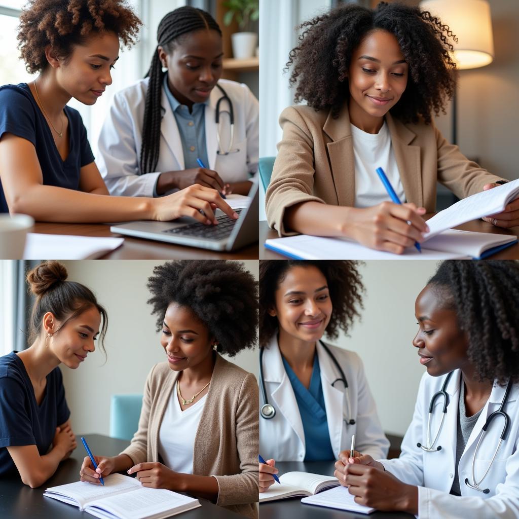 Black women participating in a clinical trial