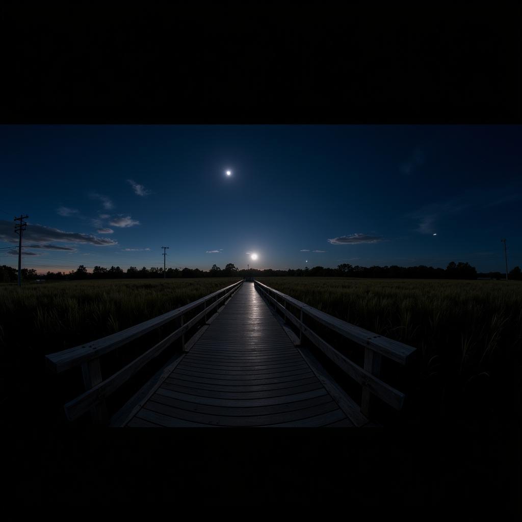 Boardwalk at Research Park Night View