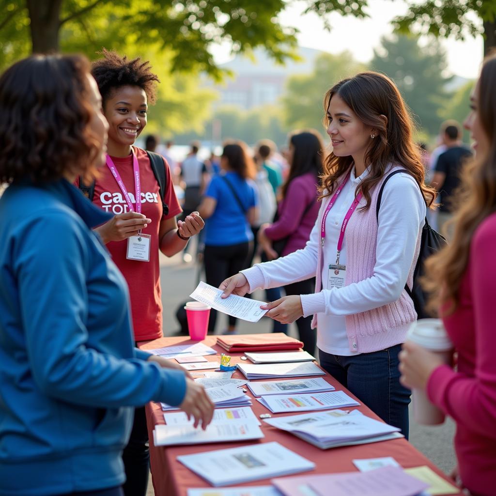 Cancer Research Volunteers Engaging in Community Outreach