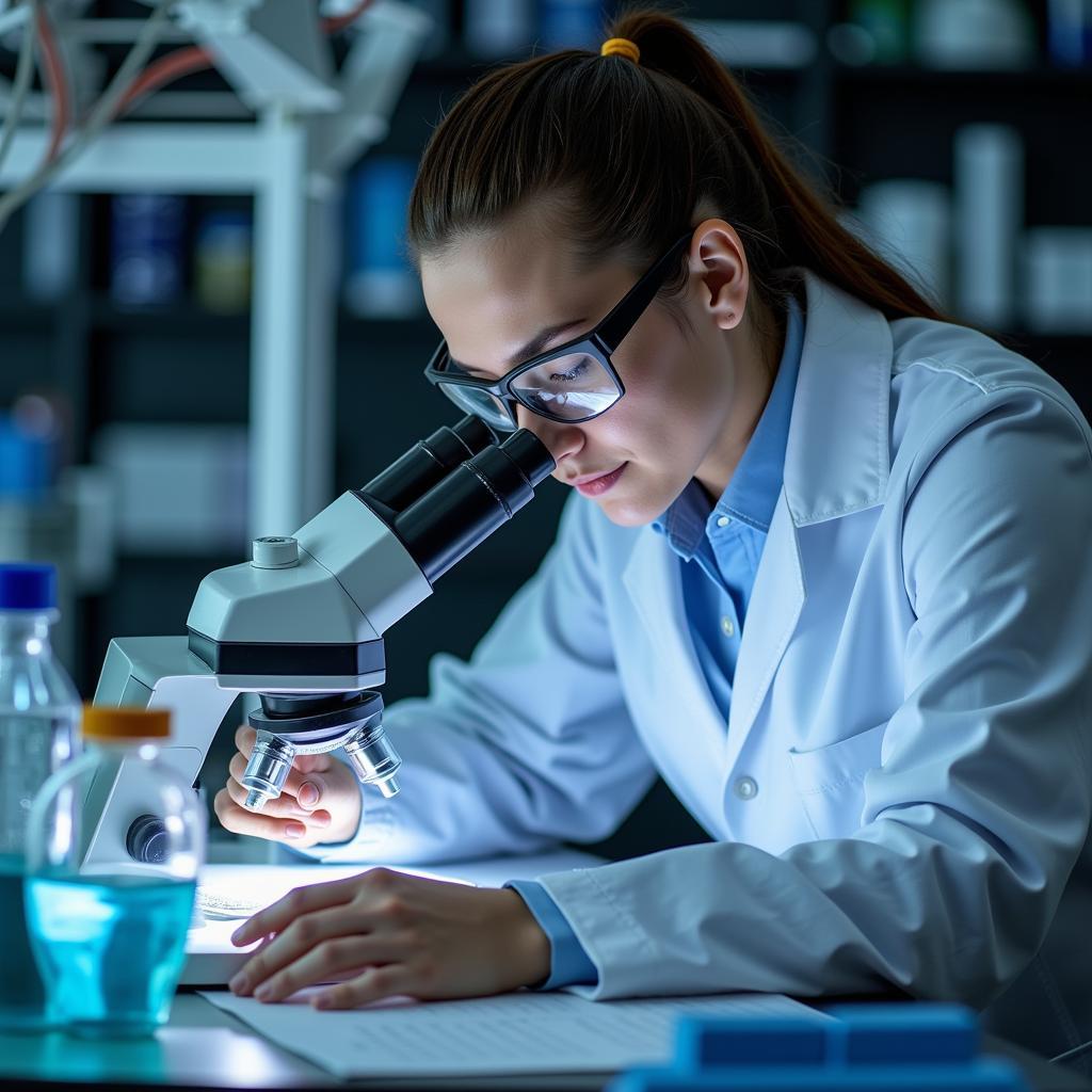 Cancer Researcher Working in a Laboratory