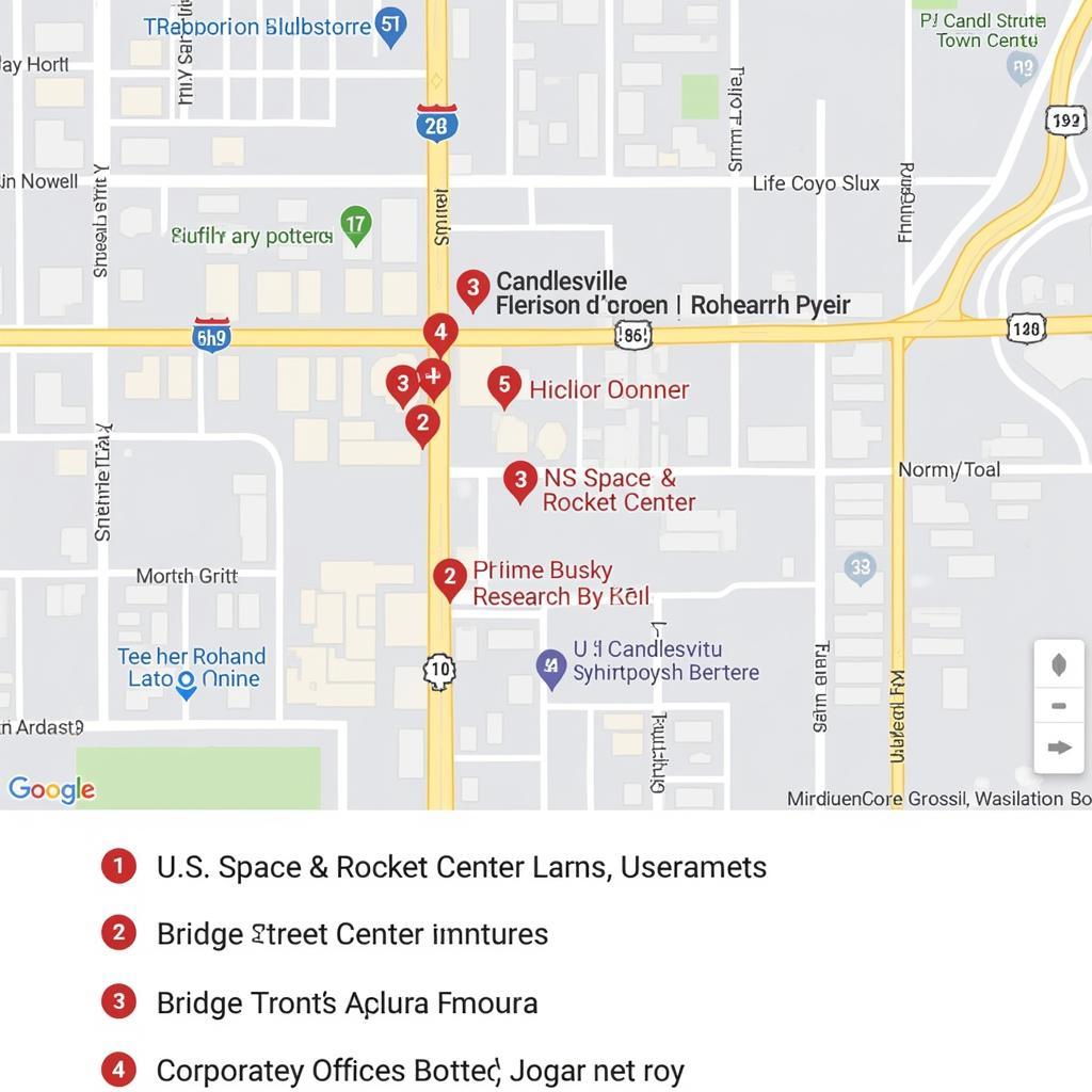 Candlewood Suites Huntsville Research Park Location Map