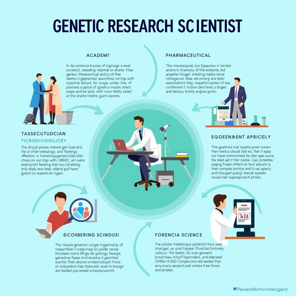 Various career options available for genetic research scientists.