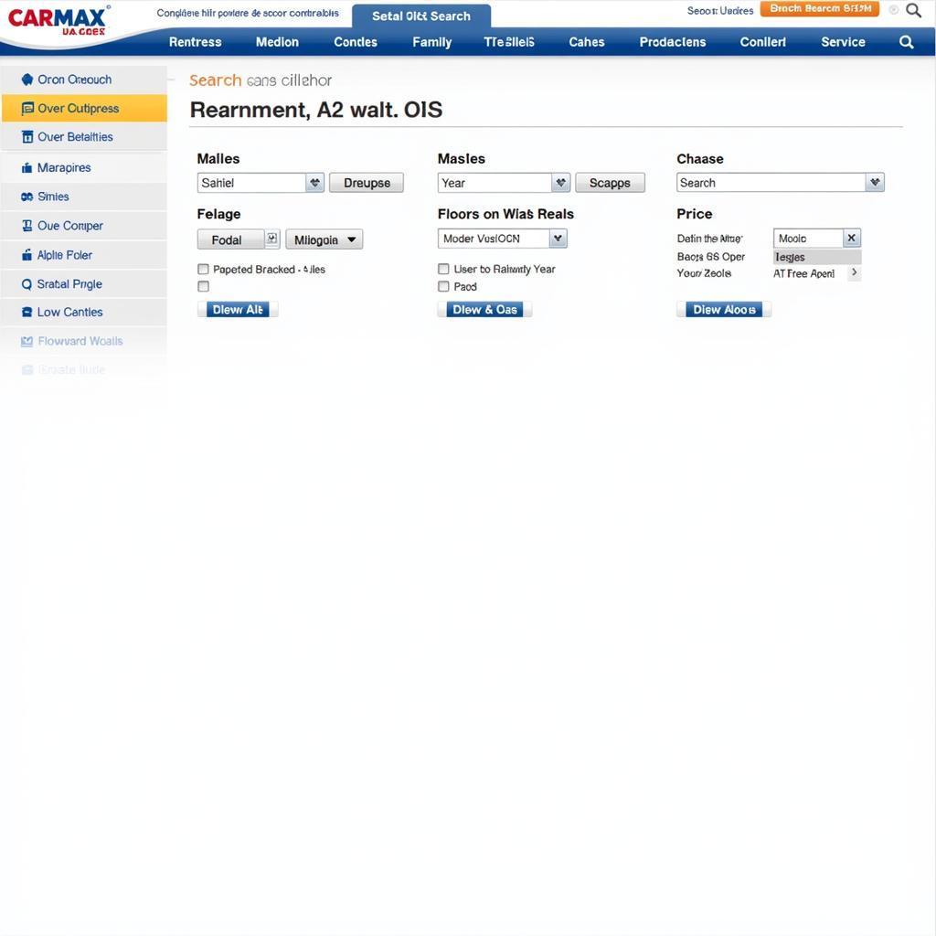 CarMax Online Car Search Interface