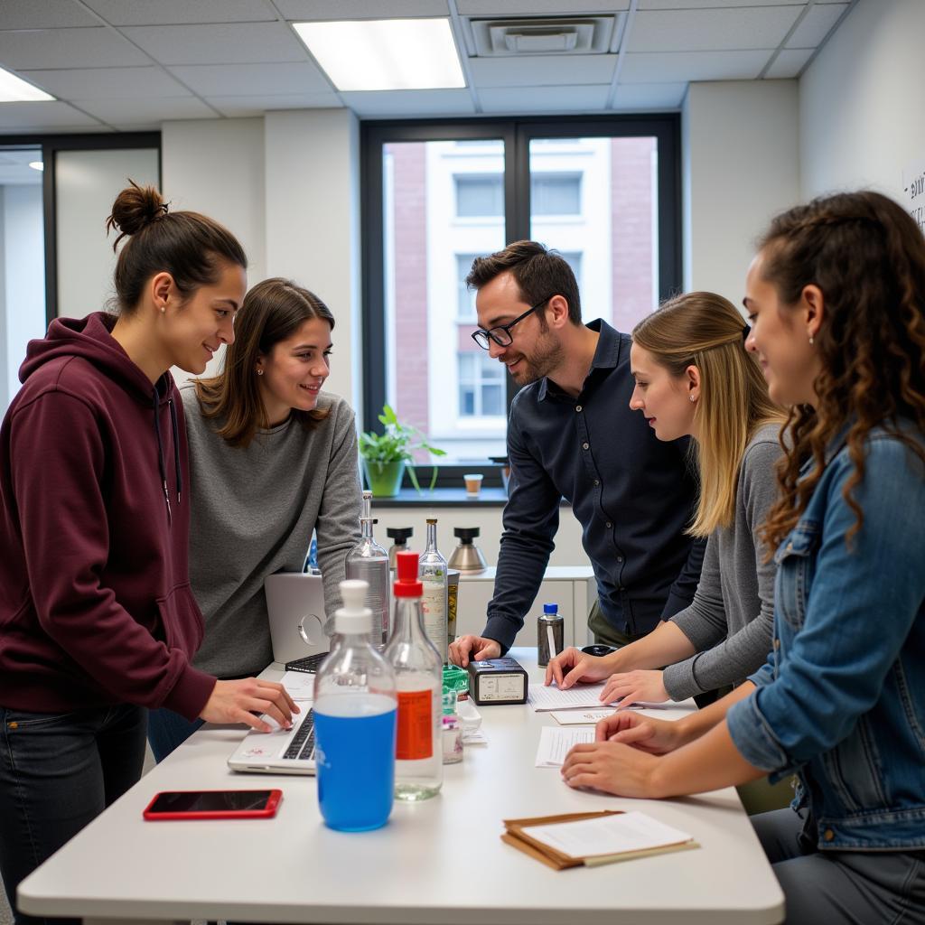 Carnegie Mellon Summer Research Students in Lab