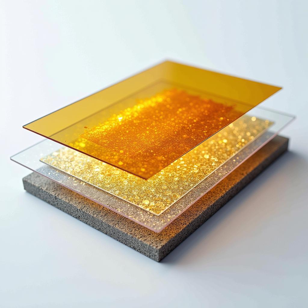 Cross-section of a CdTe Solar Panel Structure