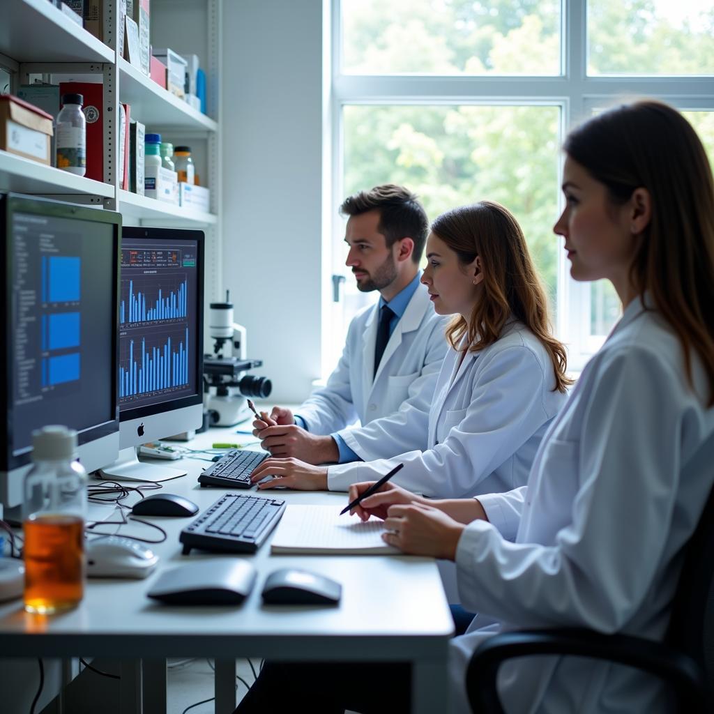 Centerstone Researchers Analyzing Data in a Laboratory