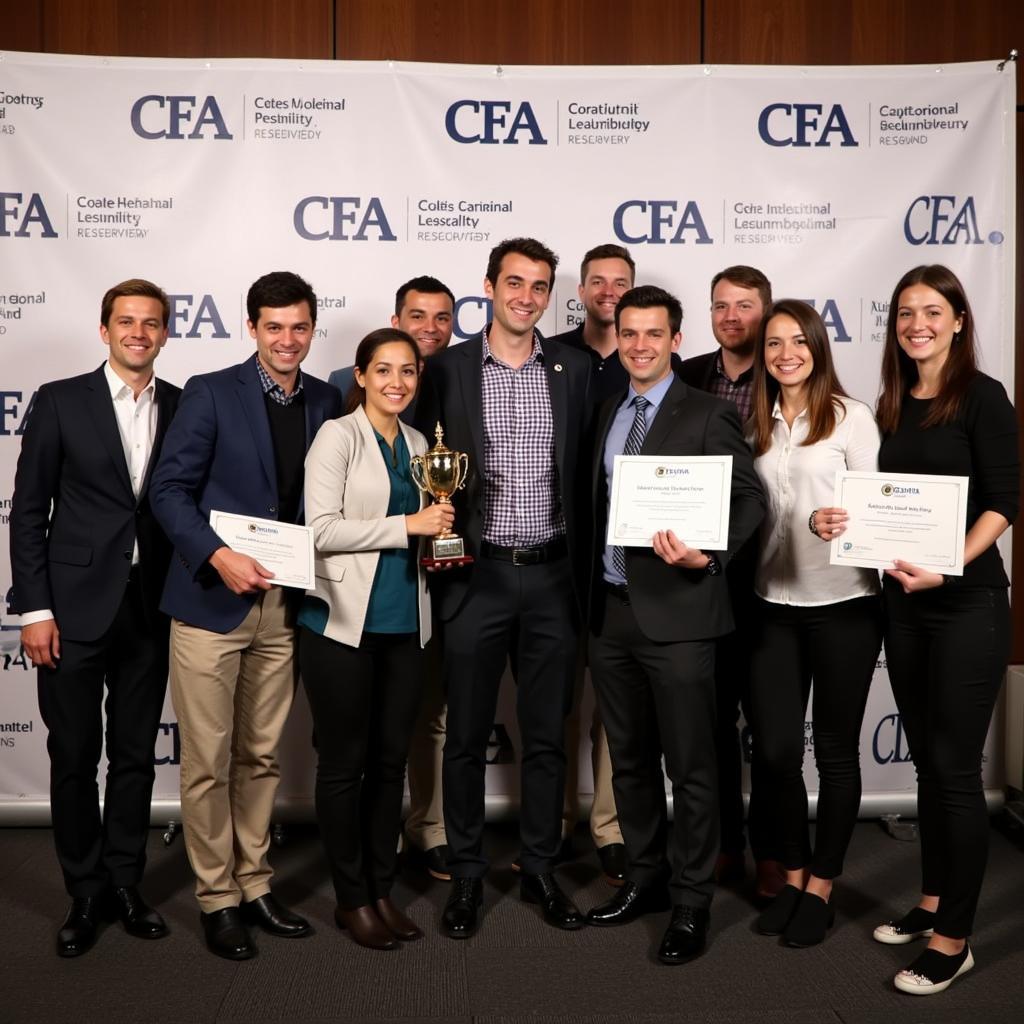 CFA Research Challenge Winners Celebrating Their Victory