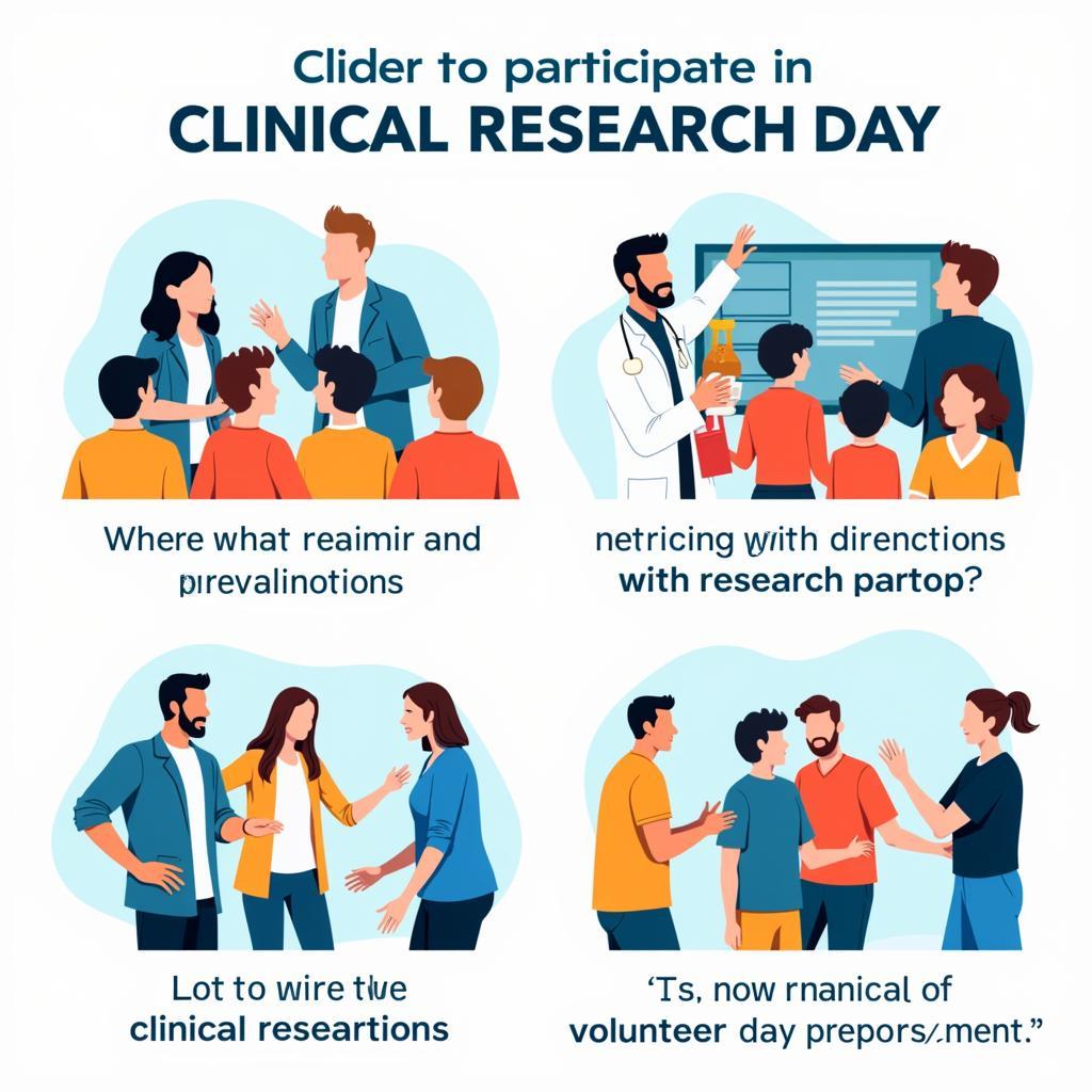 Getting Involved in Clinical Research Day: Attending presentations, networking, and volunteering.