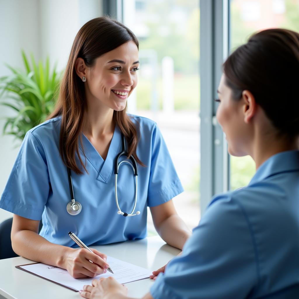 Clinical Research Nurse with Patient