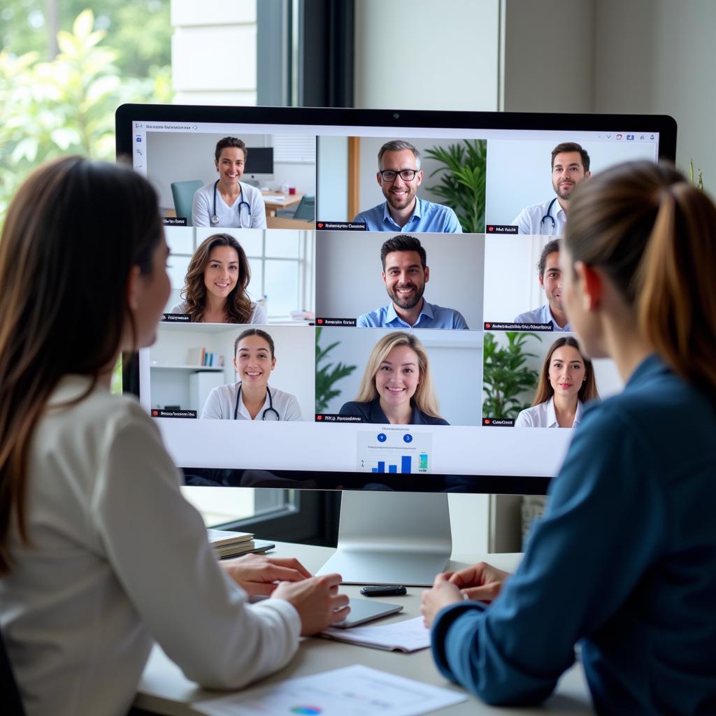 Clinical Research Team Collaborating Remotely