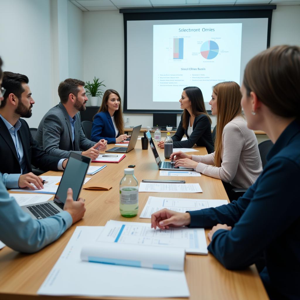 Clinical research team meeting