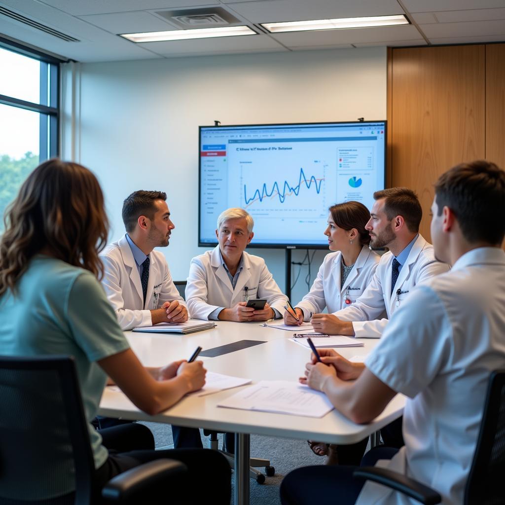 Clinical Research Team Meeting in a Houston Hospital