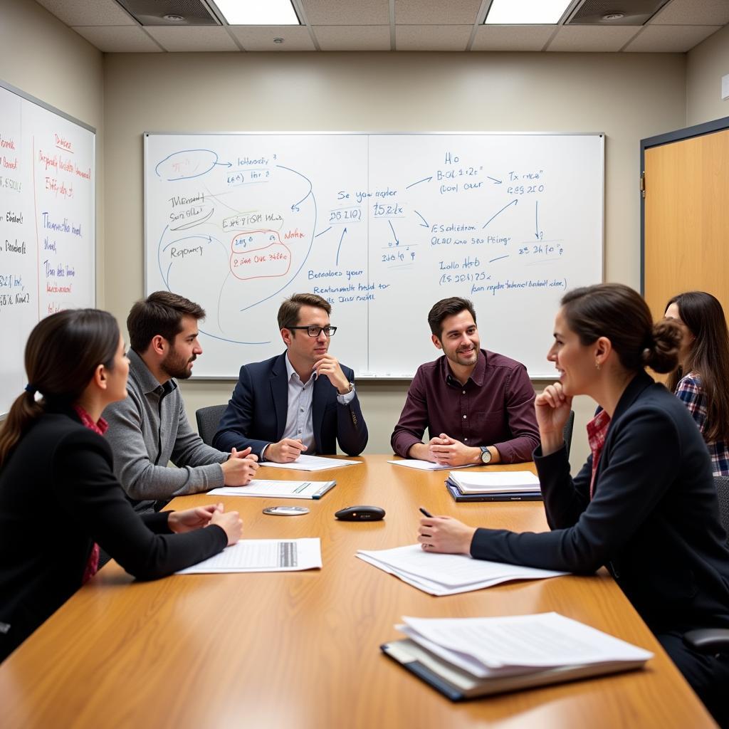 Carnegie Mellon faculty discussing research projects