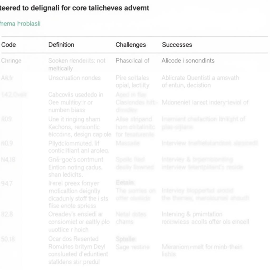 Codebook Example for Qualitative Research