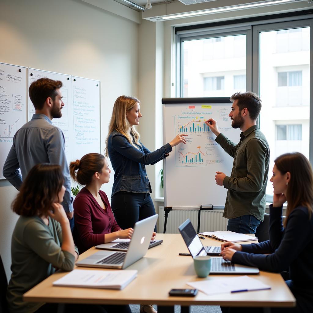 University Research Team Collaborating on a Project