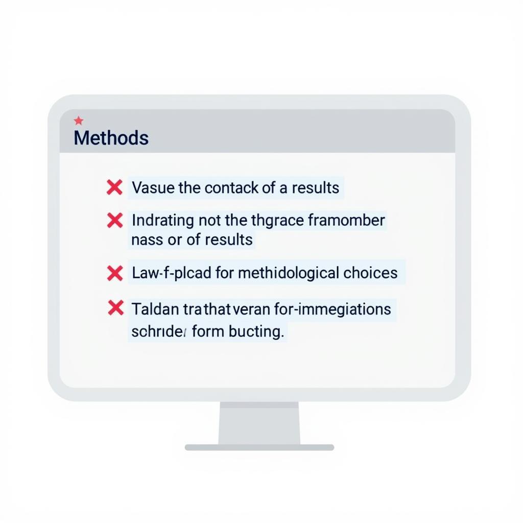 Common Errors in Writing a Methods Section