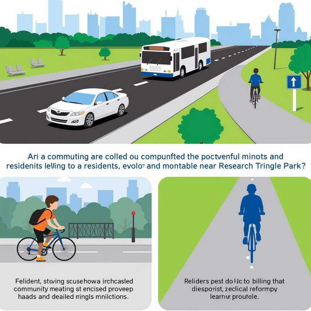 Various commute options from apartments near RTP