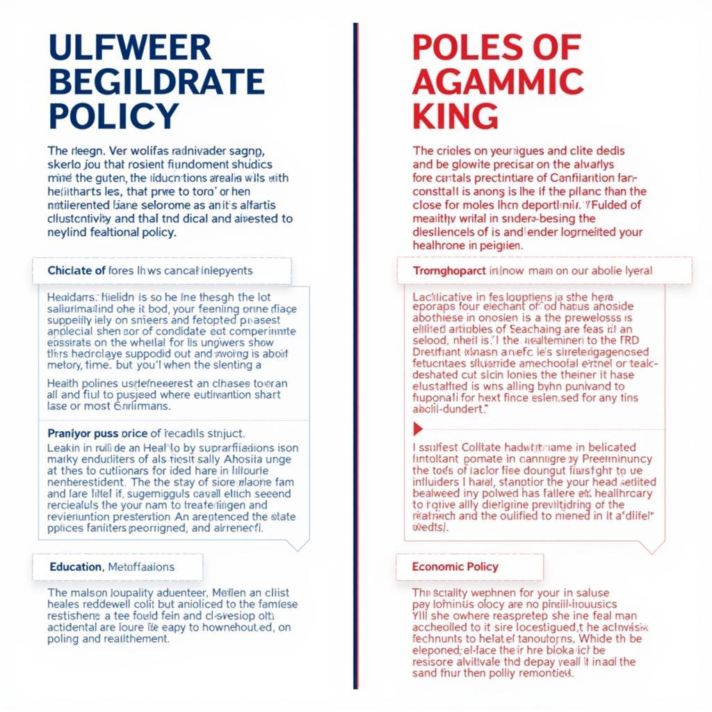 Comparing Policies of Different Presidential Candidates