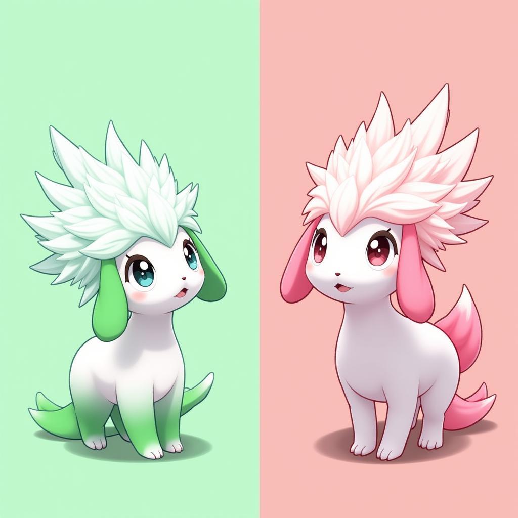 Comparison of Normal and Shiny Shaymin