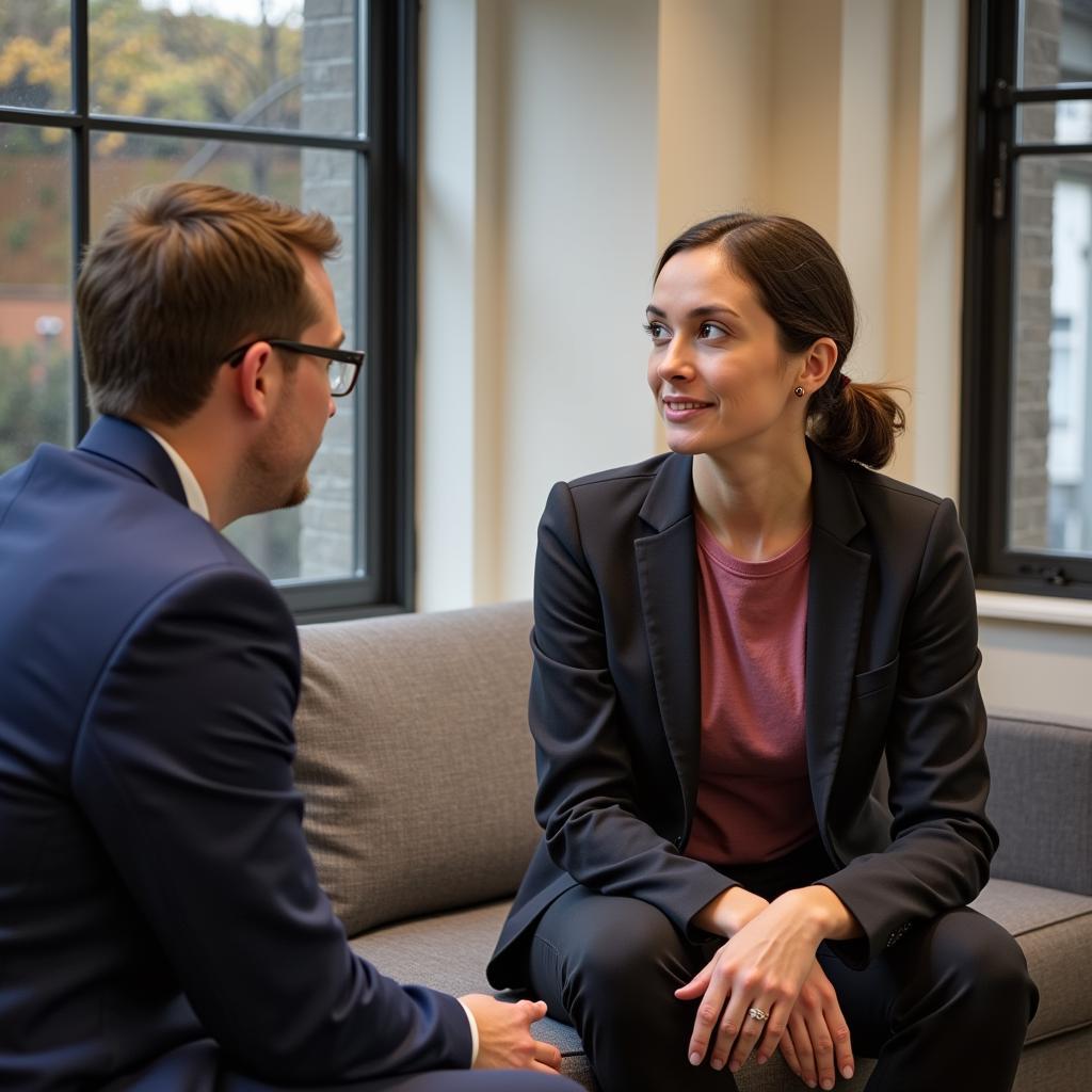 Demonstrating active listening in a conversation