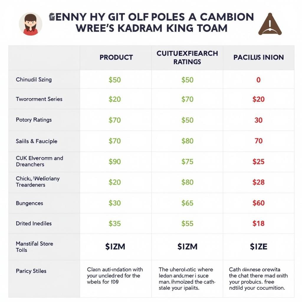 Competitive Analysis Product Comparison Chart