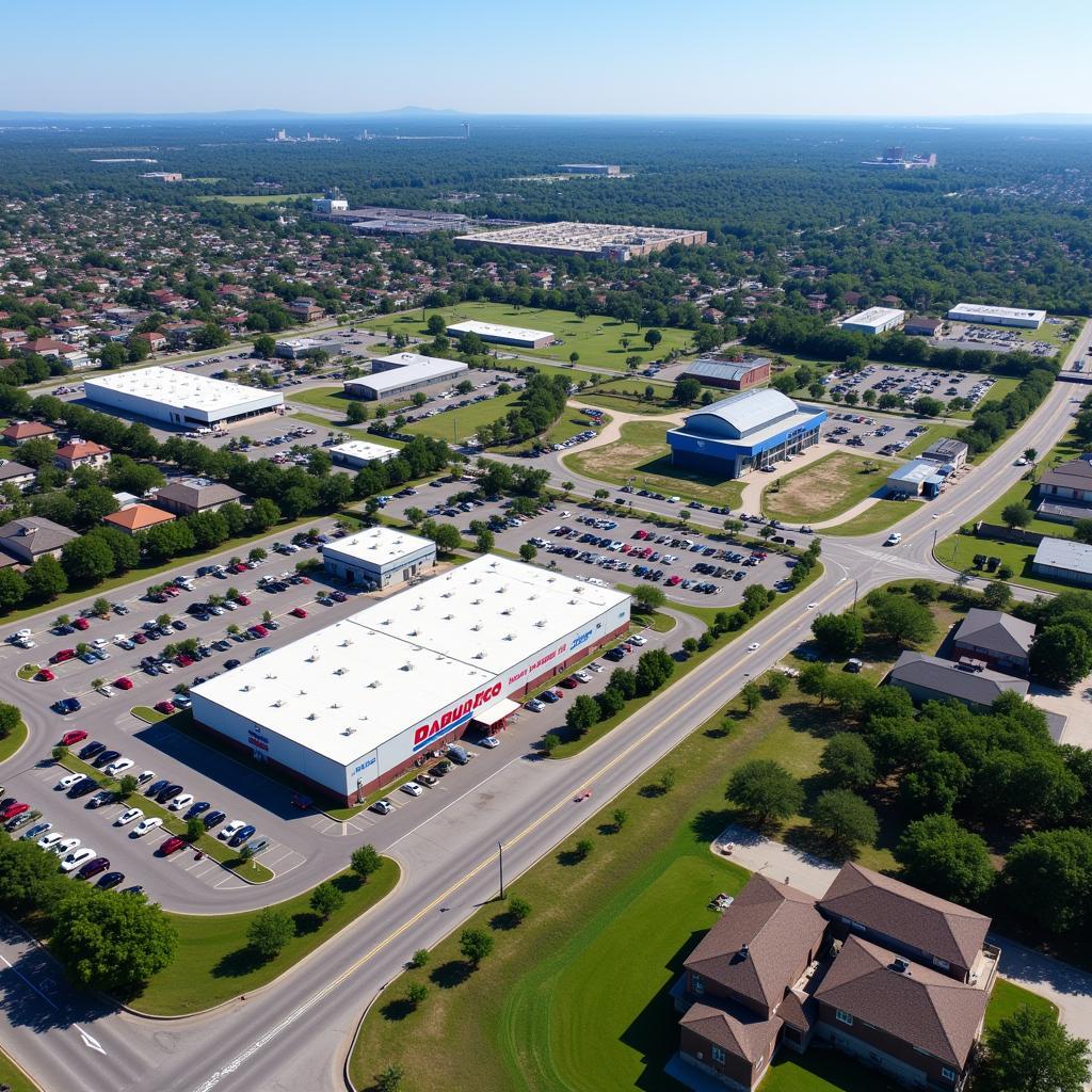 Aerial view of Costco Research Boulevard in Austin, TX