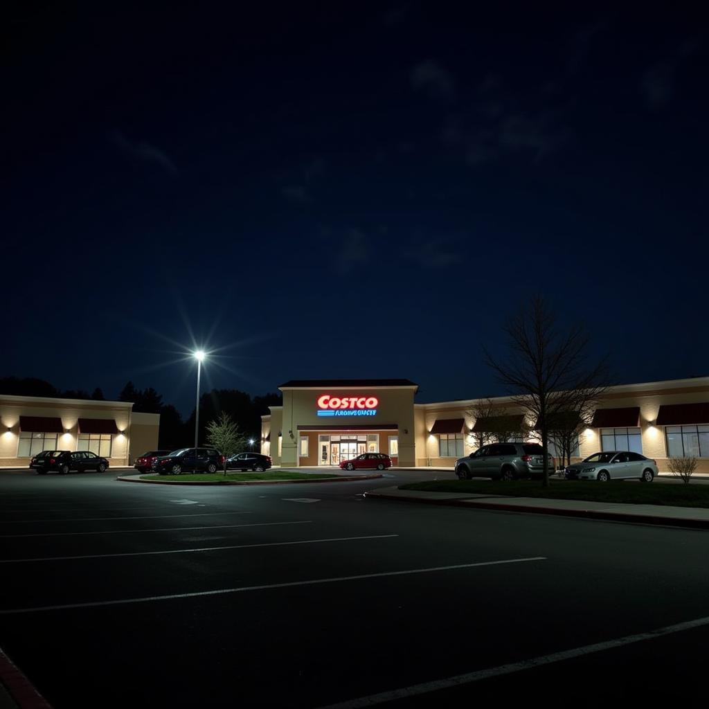 Costco Research Boulevard at night