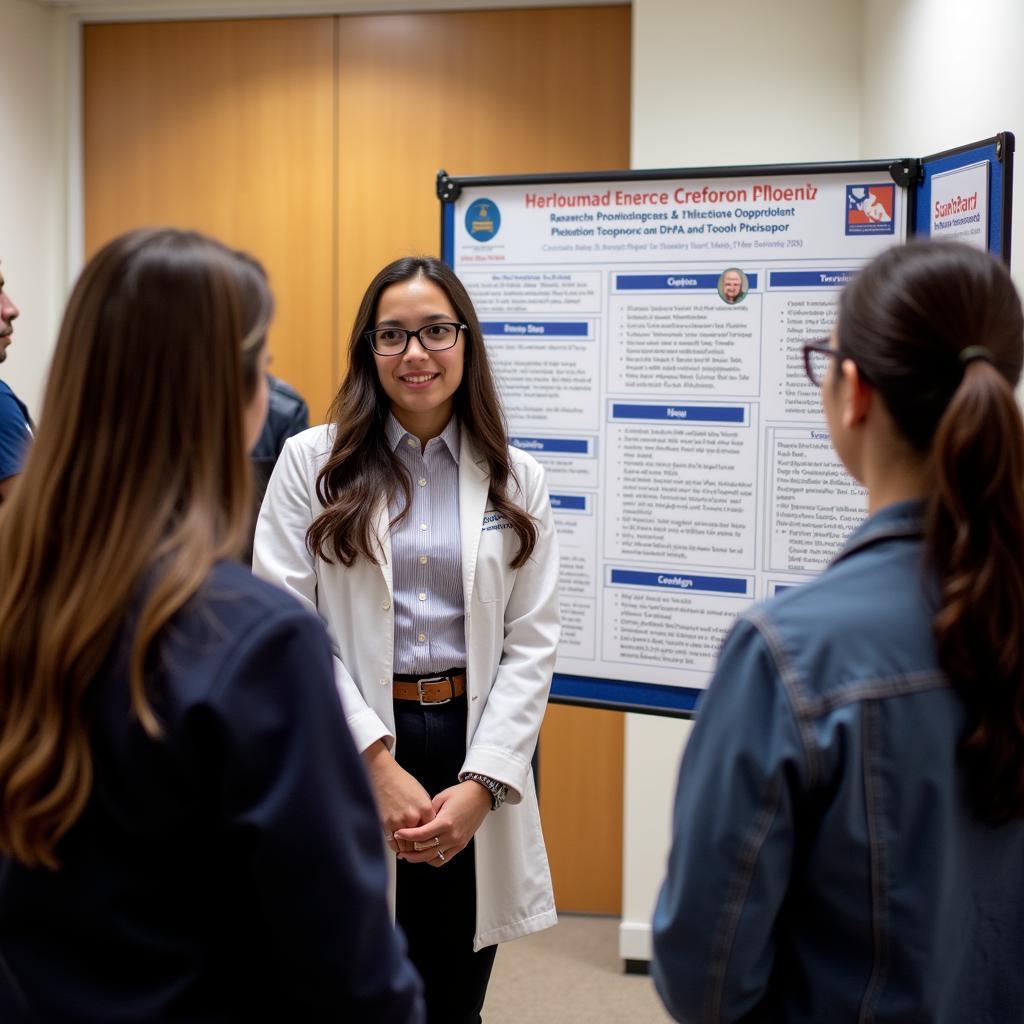 Creighton Phoenix Research Student Presenting Findings