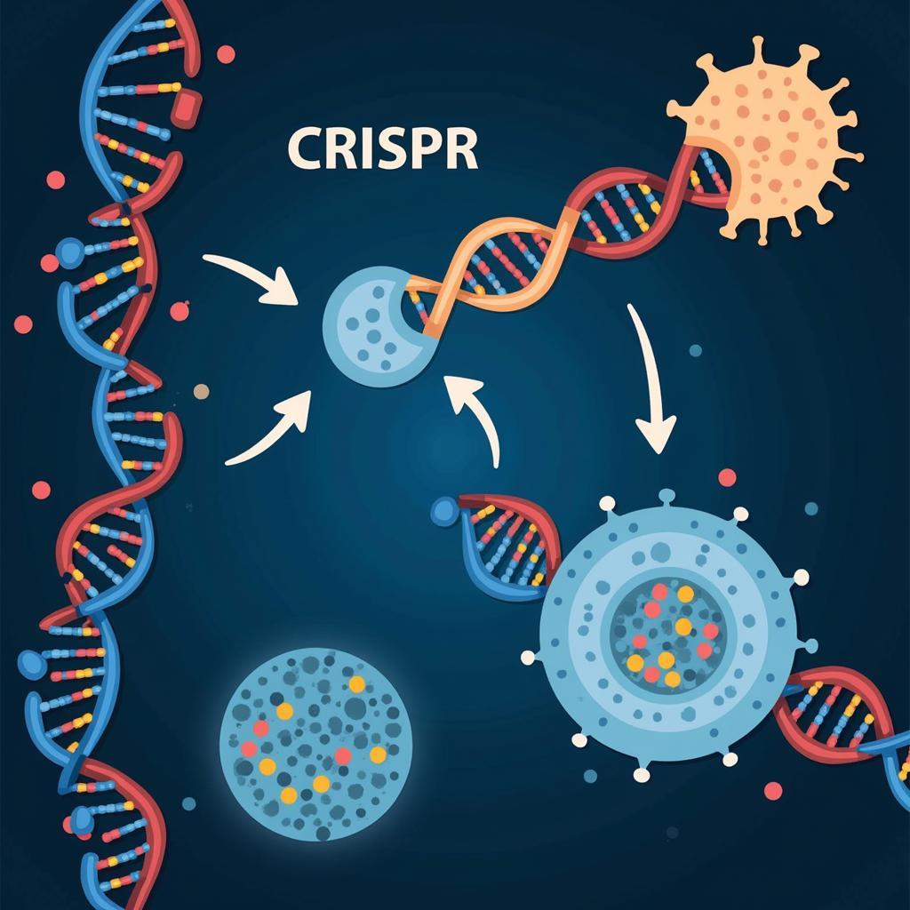 CRISPR-Cas9 gene editing process