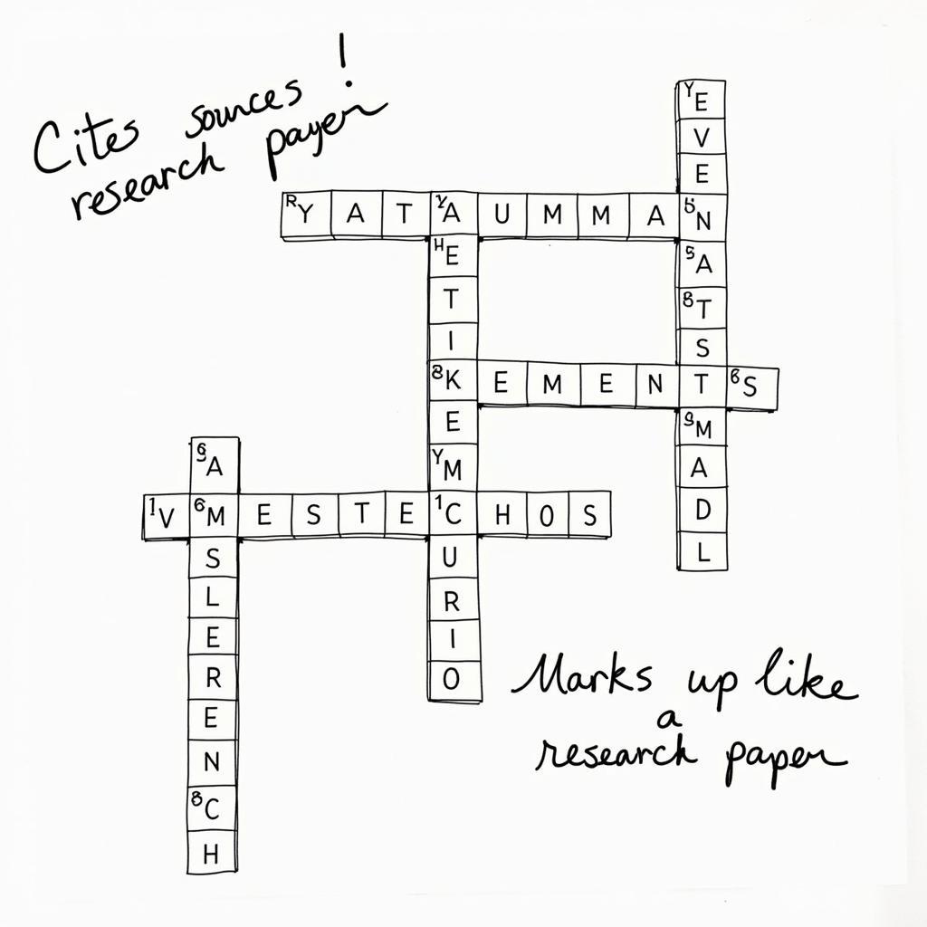 Crossword Puzzle with Research Theme