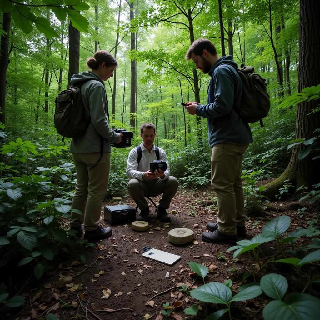 Cryptozoology Field Research in a Forest