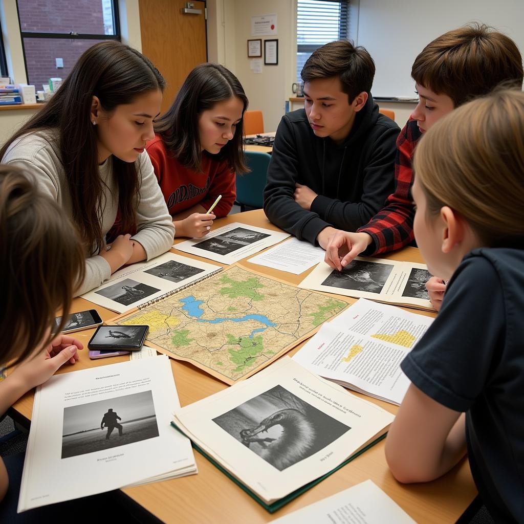 High school students researching cryptozoology topics