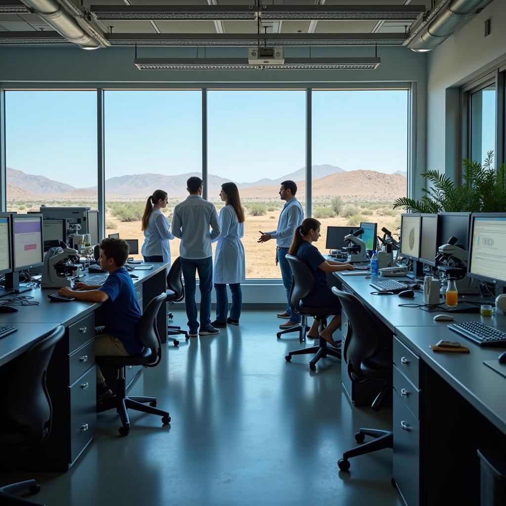 Desert Research Center: Scientists Working in a Lab