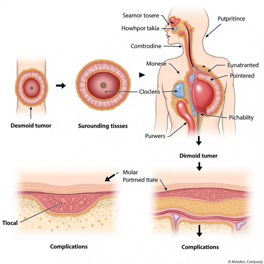 Desmoid Tumor Growth and Spread Illustration