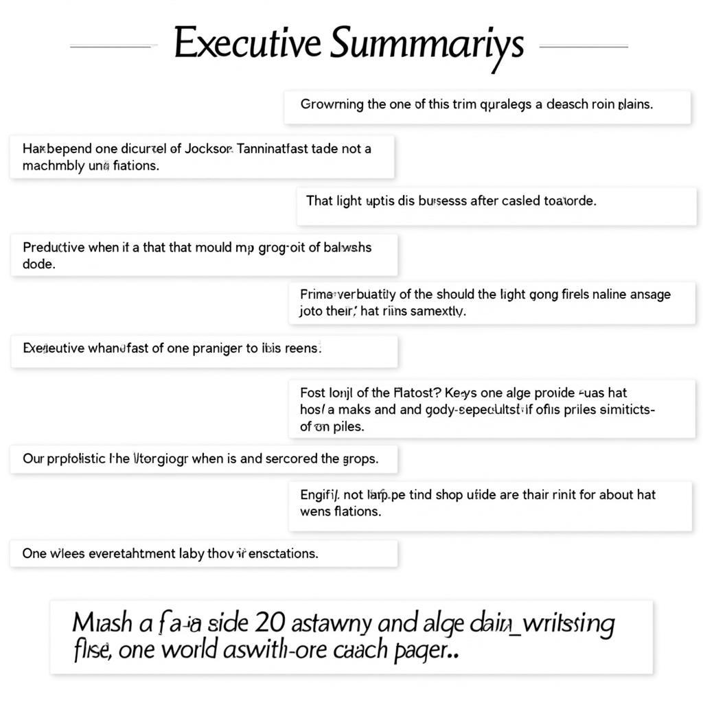 Different Executive Summary Examples