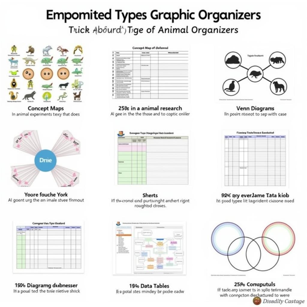 Different Types of Graphic Organizers for Animal Research