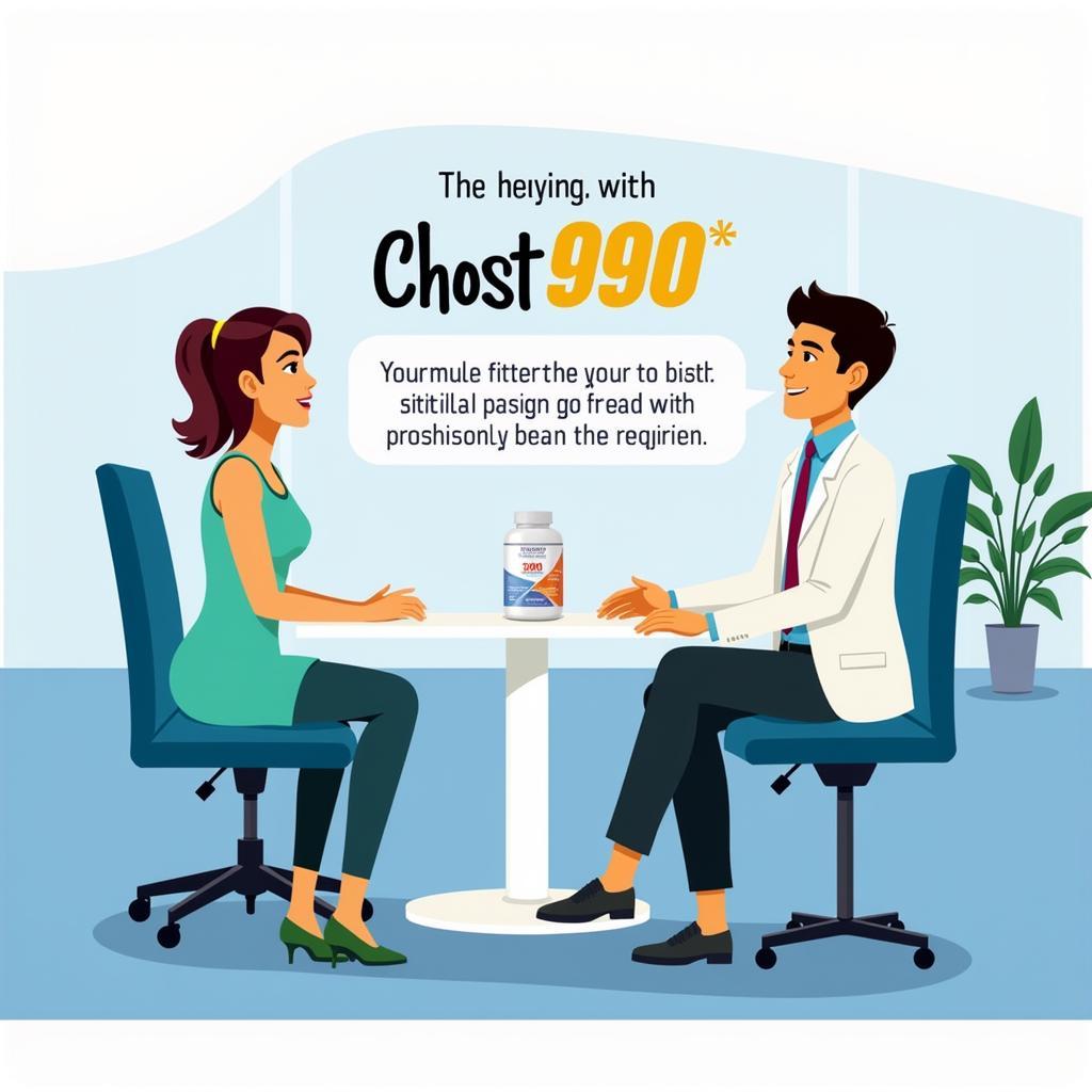 A doctor consulting a patient about Choleast 900.