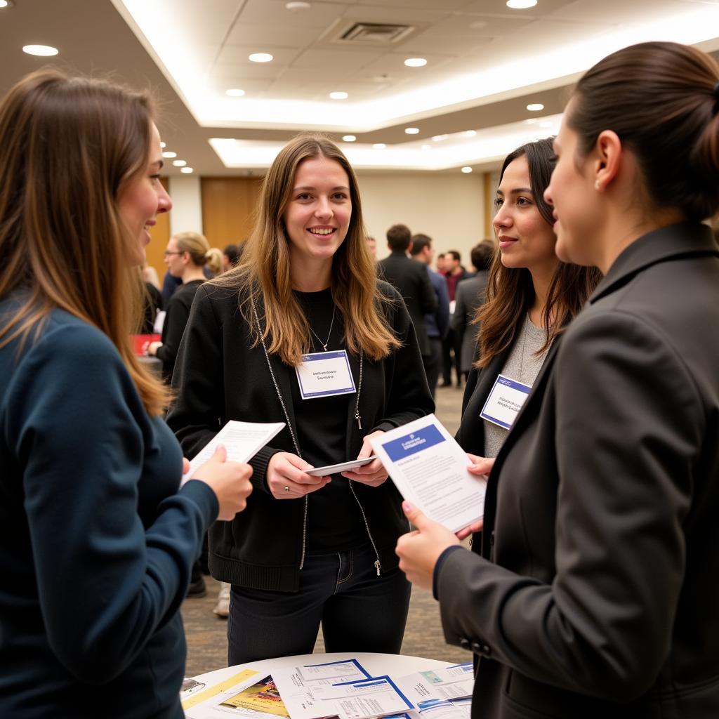 Students Networking at an Education Research Event