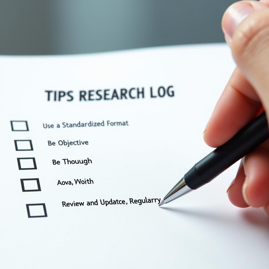 Effective Research Log Tips