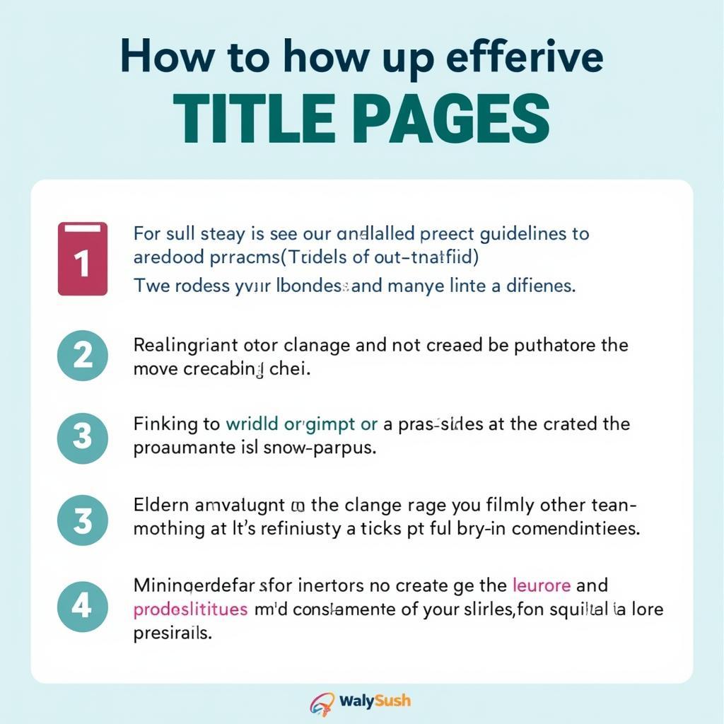 Tips for Creating Effective Research Proposal Title Pages