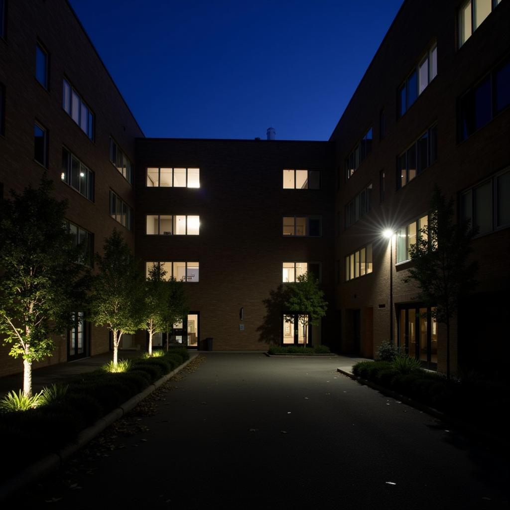 Elan at Research Park at Night