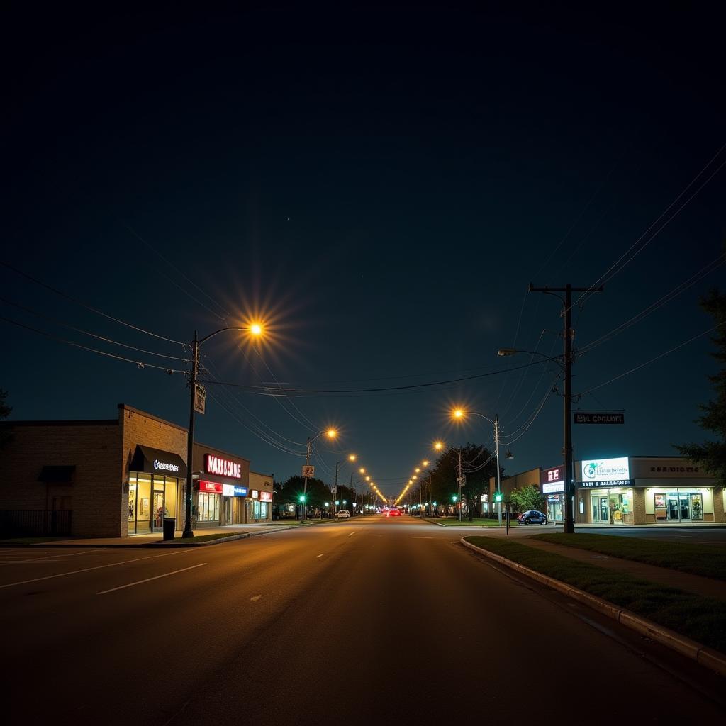 Enterprise Research Blvd at Night - Austin, TX