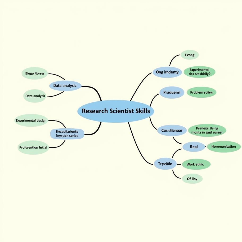 Essential Skills for Research Scientists: A visualization of the key skills required, including technical proficiency, critical thinking, communication, and work ethic.