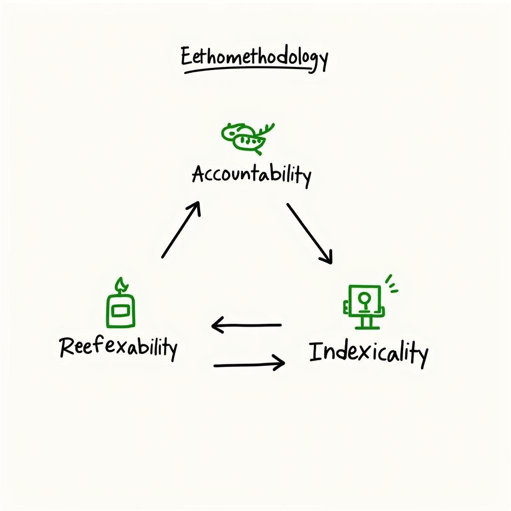 Diagram illustrating key concepts in Ethnomethodology